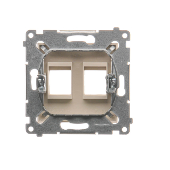 SIMON54 DKP2.01/41  pokrywka gniazda teleinformatycznego podwójnego Kremowa