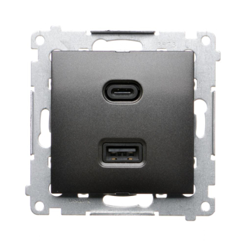 SIMON54 DEC2CAQ.01/48  ładowarka USB podwójna  30W  typu C+A