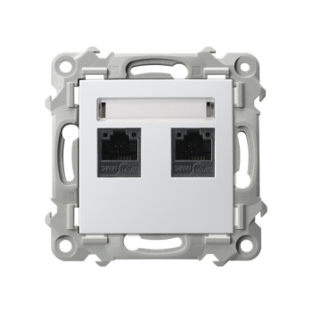 SZAFIR GPK-2Z/K/m/00  gniazdo komputerowe podwójne  kategorii 5e  RJ45  KRONE