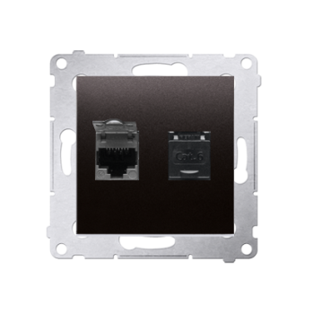 SIMON54 D62.01/48  gniazdo komputerowe podwójne  kategorii 6  RJ45  nieekranowane