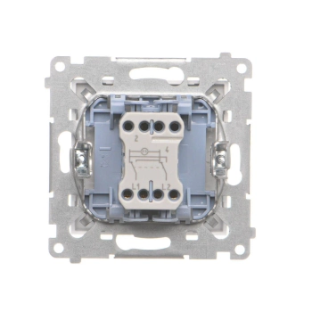 SIMON55 TW6L.01/X/149  Łącznik schodowy z podświetleniem LED podświetlenie jak w łączniku pojedynczym (moduł) 10 AX, 250 V~, szybkozłącza; Czarny mat