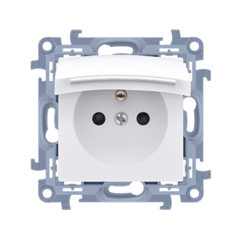 SIMON10 CGZ1BU.01/11  gniazdo pojedyncze hermetyczne z uziemieniem bez uszczelki ,  zaciski śrubowe