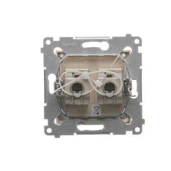 SIMON54 D62E.01/41  gniazdo komputerowe podwójne  kategorii 6  RJ45  ekranowane