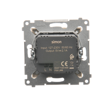 SIMON54 DC2USB.01/41  ładowarka USB podwójna typu A+A