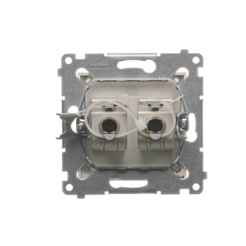 SIMON54 D62E.01/44  gniazdo komputerowe podwójne  kategorii 6  RJ45  ekranowane