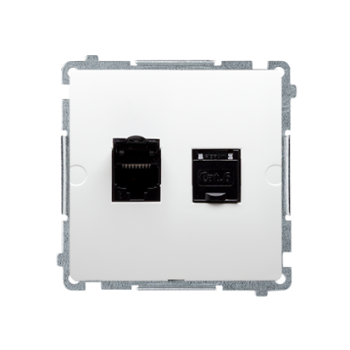 BASIC MODUŁ BM62.01/11    gniazdo komputerowe podwójne  kategorii 6  RJ45  nieekranowane