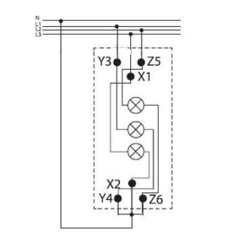 Lampka kontrolna sygnalizacyjna modułowa  3-fazowa  Trzykolorowa  Jednomodułowa