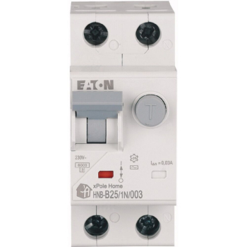 Wyłącznik różnicowoprądowy z członem nadprądowym  25A  2P  0,03A  B25  Typu AC  HNB-B25/1N/003
