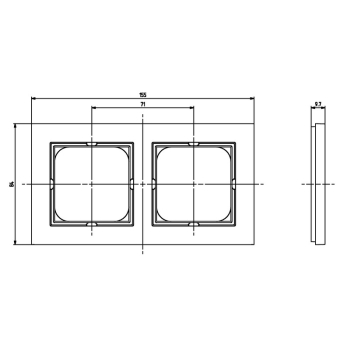 SONATA R-2R/00  ramka podwójna do włączników i gniazdek