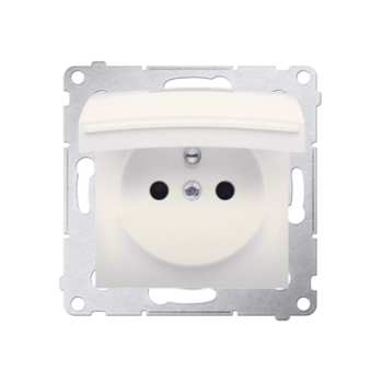SIMON54 DGZ1BZ.01/41  gniazdo pojedyncze hermetyczne z uziemieniem oraz uszczelką ramki,  zaciski śrubowe